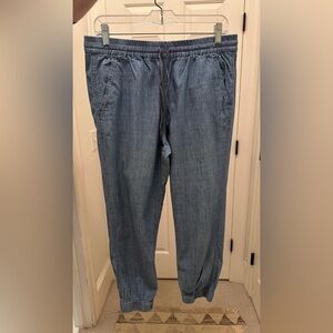 J. Crew Seaside Pant:  Chambray, cropped, cuffed, sz 6